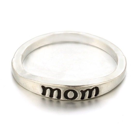 Silver Simple Mom Trendy Ring - Picture 2 of 5